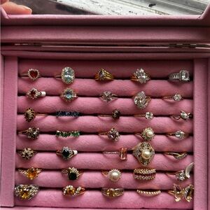 Vintage gold electroplated/ costume rings! 
Bundle of 35 rings